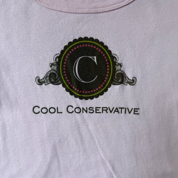 Cool Conservative Sz M Pink T-shirt - Picture 3 of 6